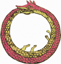 An ouroboros, symbol of cyclical processes