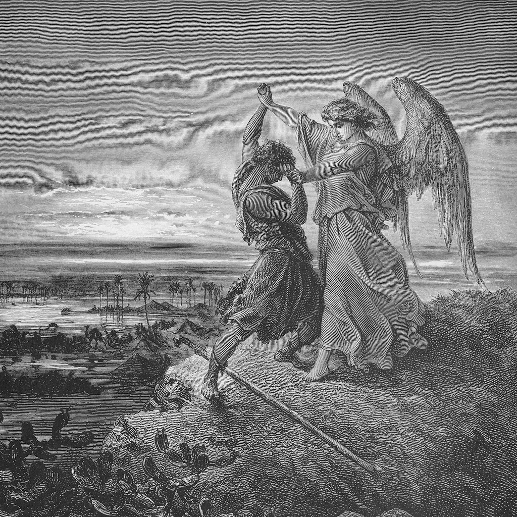 Jacob Wrestling with the Angel by Gustave Doré