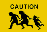 Immigrant Crossing Sign. 
